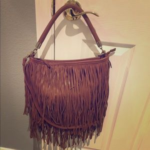 H&M Brown Faux Suede Purse